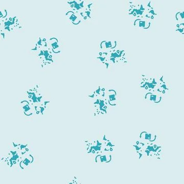 Cross border trade logistic manager glyph seamless pattern Stock Illustration