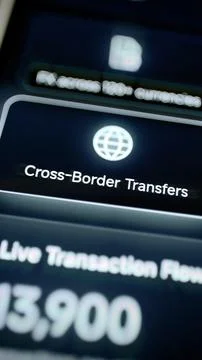 Cross-border transfers tile above 13,900 flow count Stock Photos