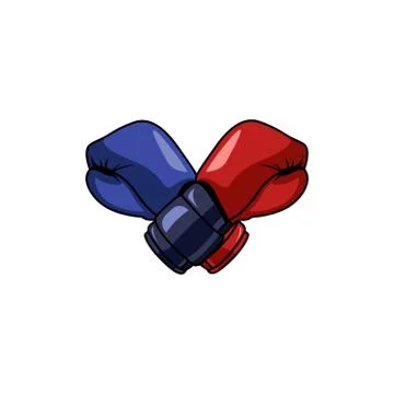 CROSS BOXING GLOVES Stock Illustration