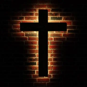 Cross brick Stock Illustration