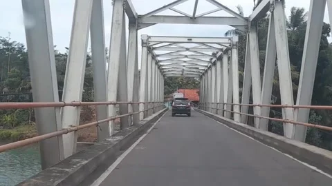Cross the bridge with a rural atmosphere Stock Footage 232872197