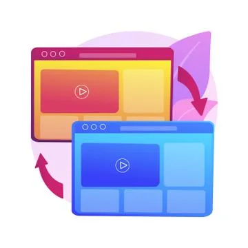 Cross-browser compatibility abstract concept vector illustration. Stock Illustration