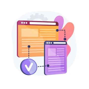 Cross-browser compatibility abstract concept vector illustration. Stock Illustration