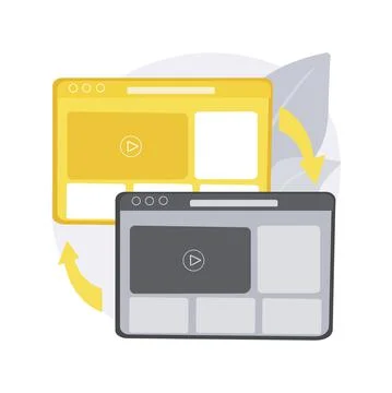 Cross-browser compatibility abstract concept vector illustration. Stock Illustration