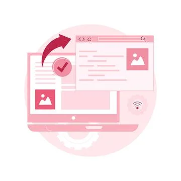 Cross-browser compatibility abstract concept vector illustration. Stock Illustration