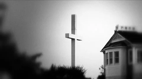 Cross BW Stock Footage 1054569