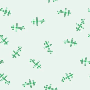Cross byzantine glyph seamless pattern Stock Illustration