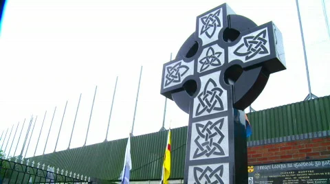 Cross in Catholic Cemetery Video stock 477360
