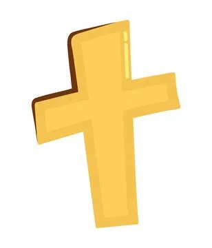 Cross catholicism symbol Stock Illustration