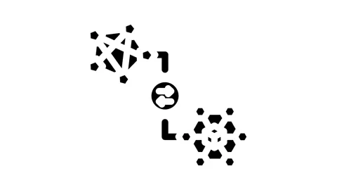 Cross chain compatibility decentralized application glyph icon animation Stock Footage 326735290