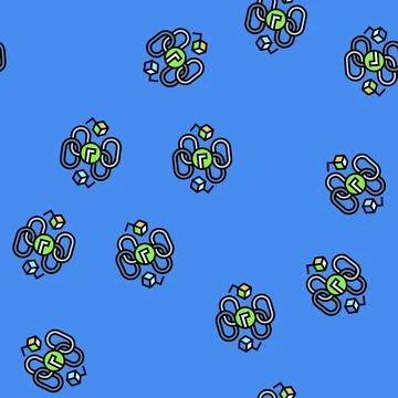 Cross chain compatibility decentralized application vector seamless pattern Illustrazione stock