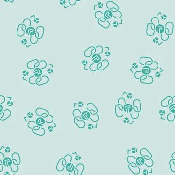 Cross chain compatibility decentralized application glyph seamless pattern Stock Illustration