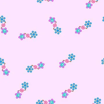 Cross chain compatibility decentralized application vector seamless pattern Illustrazione stock