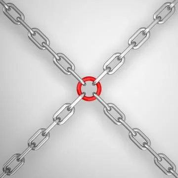 Cross chain Stock Illustration