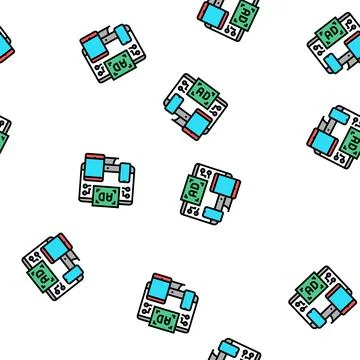 Cross channel retargeting vector seamless pattern 库存插图