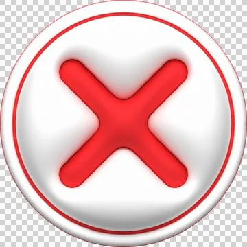 Cross check mark icon button and no or wrong symbol on reject cancel 스톡 일러스트