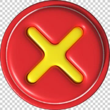 Cross check mark icon button and no or wrong symbol on reject cancel Иллюстрация