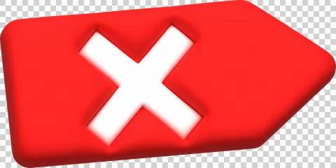 Cross check mark icon button and no or wrong symbol on reject cancel Stock Illustration