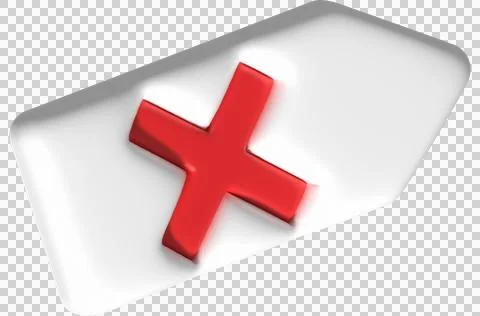 Cross check mark icon button and no or wrong symbol on reject cancel Stock Illustration