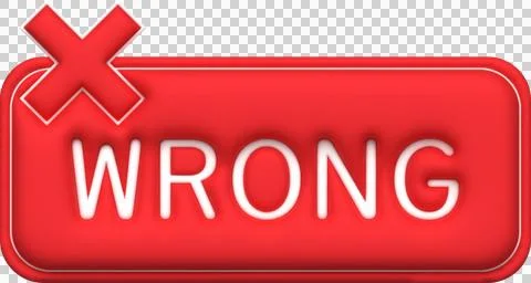 Cross check mark icon button and no or wrong symbol on reject cancel Illustrazione stock