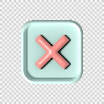 Cross check mark icon button and no or wrong symbol on reject cancel イラスト素材