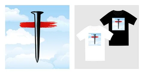 Cross Christian merch Stock Illustration