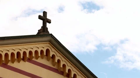 Cross on a church Stock Footage 40708241