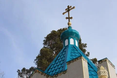 Cross on church Foto stock