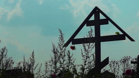 Cross Churchyard Stock-Footage 65311243