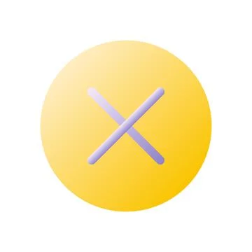 Cross in circle flat gradient two-color ui icon 스톡 일러스트