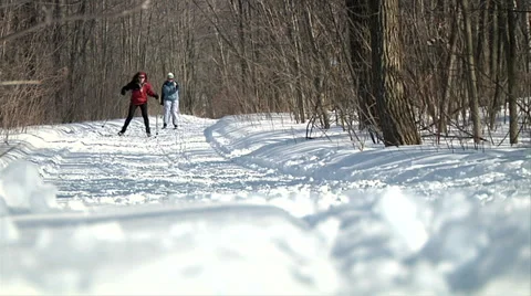 Cross country skiing 01 Stock Footage 36620859