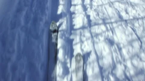 Cross country skiing Stock Footage 18476554