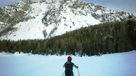 Cross country skiing Stock Footage 18518704