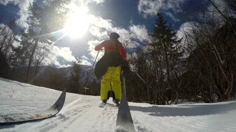 Cross-country skiing Video stock 50069138