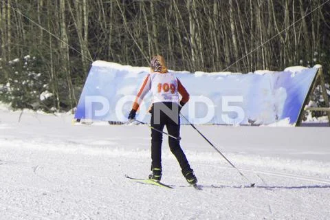 Cross country skiing pursuit ski-wear skill sports, Stock Photos