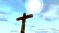 Cross crucifix with time lapse clouds blue sky and sun christian HD Footage