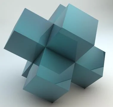 Cross cubes Illustrazione stock