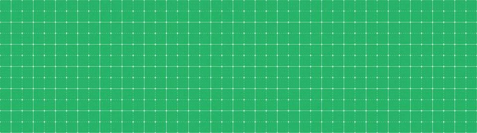 Cross dash grid seamless pattern on green surface. Square white graph paper with Stock Illustration