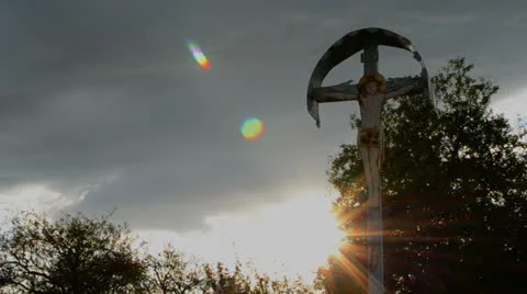 Cross denoise Stock Footage 23768140