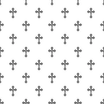 Cross with diamonds pattern Illustrazione stock