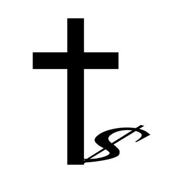 Cross dollar Illustrazione stock