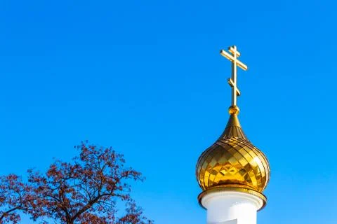 Cross on the dome Foto stock