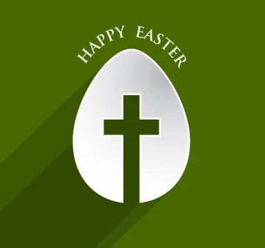 Cross Easter egg Stock Illustration