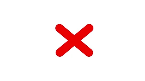 Cross, Error Mark Symbol Animation background. Video stock 336859270
