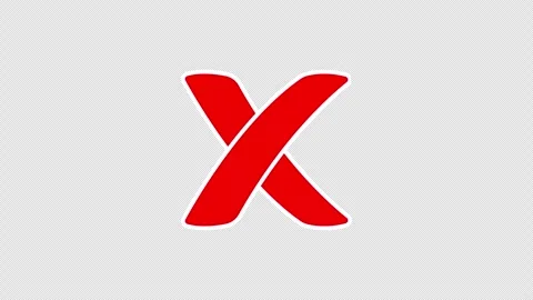 Cross error symbol animated motion video Stock Footage 330433816