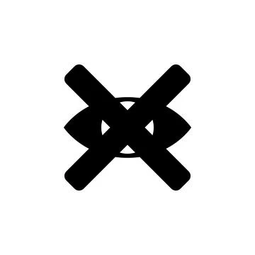 Cross on the eye icon. Element of minimalistic icon for mobile concept and web Stock Illustration