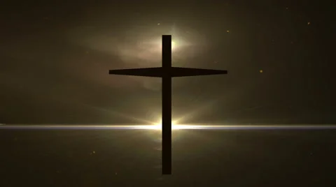 Cross with Flare, 4K Stock Footage 43351009