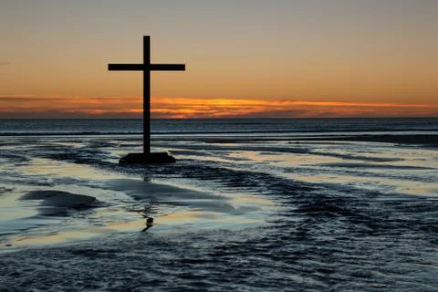 Cross of flowing waters Foto stock