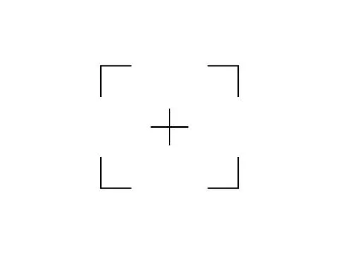 Cross focus line icon for apps and website. Camera frame viewfinder vector Stock Illustration