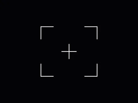 Cross focus line icon for apps and website. Camera frame viewfinder vector Stock Illustration